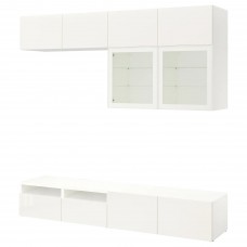 Комбинация шкафов под TV IKEA BESTA белый 240x40x230 см (991.926.08)