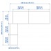 Гардероб угловой IKEA PAX беленый дуб 160/188x236 см (992.179.96)