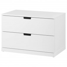 Комод з 2 шухлядами IKEA NORDLI білий 80x54 см (992.394.94)