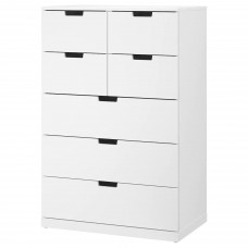Комод на 7 шухляд IKEA NORDLI білий 80x122 см (992.395.02)