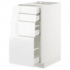 Підлогова кухонна шафа IKEA METOD / MAXIMERA білий глянцевий білий 40x60 см (992.539.13)
