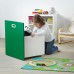 Шафка для іграшок на коліщатках IKEA STUVA / FRITIDS білий зелений 60x50x64 см (992.796.06)