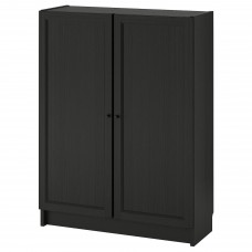 Шкаф книжный IKEA BILLY / OXBERG черно-коричневый 80x30x106 см (992.810.44)