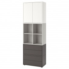 Комбінація шаф на ніжках IKEA EKET білий світло-сірий темно-сірий 70x35x212 см (992.865.98)