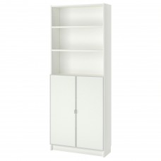 Шафа-вітрина IKEA BILLY / MORLIDEN білий 80x30x202 см (992.920.28)