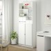 Шкаф-витрина IKEA BILLY / MORLIDEN белый 80x30x202 см (992.920.28)