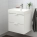 Шкаф для раковины IKEA GODMORGON / BRAVIKEN белый 61x49x68 см (992.923.68)