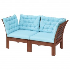 Модульний диван IKEA APPLARO коричневий світло-блакитний 160x80x80 см (993.037.29)