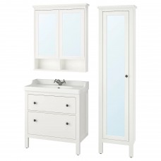 Комплект мебели для ванной IKEA HEMNES / RATTVIKEN белый 82 см (993.044.46)