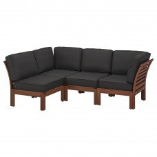 Модульний кутовий 3-місний диван IKEA APPLARO коричневий антрацит 143/223x80x86 см (993.053.37)