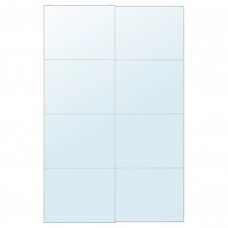Пара раздвижных дверей IKEA AULI зеркальное стекло 150x236 см (993.111.64)