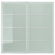 Пара раздвижных дверей IKEA SEKKEN матовое стекло 200x201 см (993.117.34)