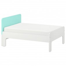 Каркас розсувного ліжка IKEA SLAKT білий блідо-бірюзовий 80x200 см (993.266.17)