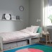 Каркас розсувного ліжка IKEA SLAKT білий блідо-бірюзовий 80x200 см (993.266.17)