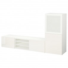 Комбінація шаф для TV IKEA BESTA білий 240x42x129 см (993.304.88)
