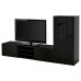 Комбинация шкафов под TV IKEA BESTA черно-коричневый 240x42x129 см (993.306.38)