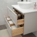 Набір меблів для ванної IKEA GODMORGON/TOLKEN / KATTEVIK світло-сірий під мармур 82 см (993.332.03)