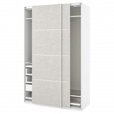 Гардероб IKEA PAX / STORFOSNA белый светло-серый 150x66x236 см (993.363.10)