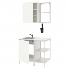 Кухня IKEA ENHET білий 103x63.5x222 см (993.368.95)