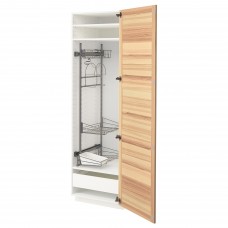 Высокий кухонный шкаф IKEA METOD / MAXIMERA белый ясень 60x60x200 см (993.597.02)