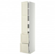 Высокий кухонный шкаф IKEA METOD / MAXIMERA белый кремово-белый 40x60x220 см (993.668.87)