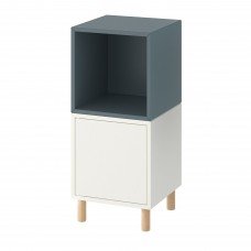Комбінація шаф на ніжках IKEA EKET сіро-бірюзовий білий 35x35x80 см (993.860.84)