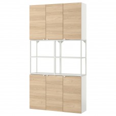 Комбинация шкафов и стеллажей IKEA ENHET белый 120x30x225 см (993.870.26)