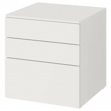 Комод с 3 ящиками IKEA SMASTAD / PLATSA белый белый 60x57x63 см (993.875.21)