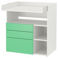 Пеленальний стіл IKEA SMASTAD білий зелений 90x79x100 см (993.922.35)