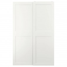 Пара розсувних дверцят IKEA GRIMO білий 150x236 см (993.935.03)
