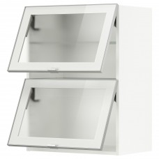 Комбинация навесных шкафов IKEA METOD белый матовое стекло 60x80 см (993.945.45)