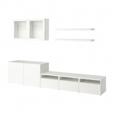 Комбінація шаф для TV IKEA BESTA / LACK білий 300x42x195 см (993.986.90)