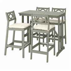 Барний стіл і 4 барні стільці IKEA BONDHOLMEN сірий бежевий (994.129.69)