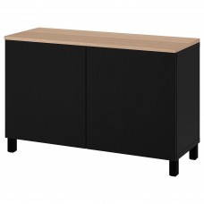 Комбінація шаф та стелажів IKEA BESTA чорно-коричневий 120x42x76 см (994.188.91)