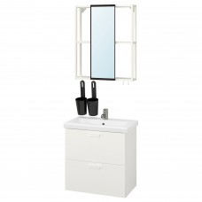Комплект мебели для ванной IKEA ENHET / TVALLEN белый 64x43x65 см (994.198.43)