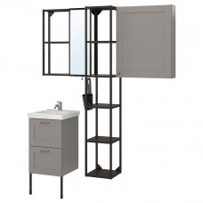 Комплект мебели для ванной IKEA ENHET / TVALLEN серый антрацит 44x43x87 см (994.299.36)