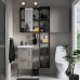 Набір меблів для ванної IKEA ENHET / TVALLEN сірий антрацит 44x43x87 см (994.299.36)